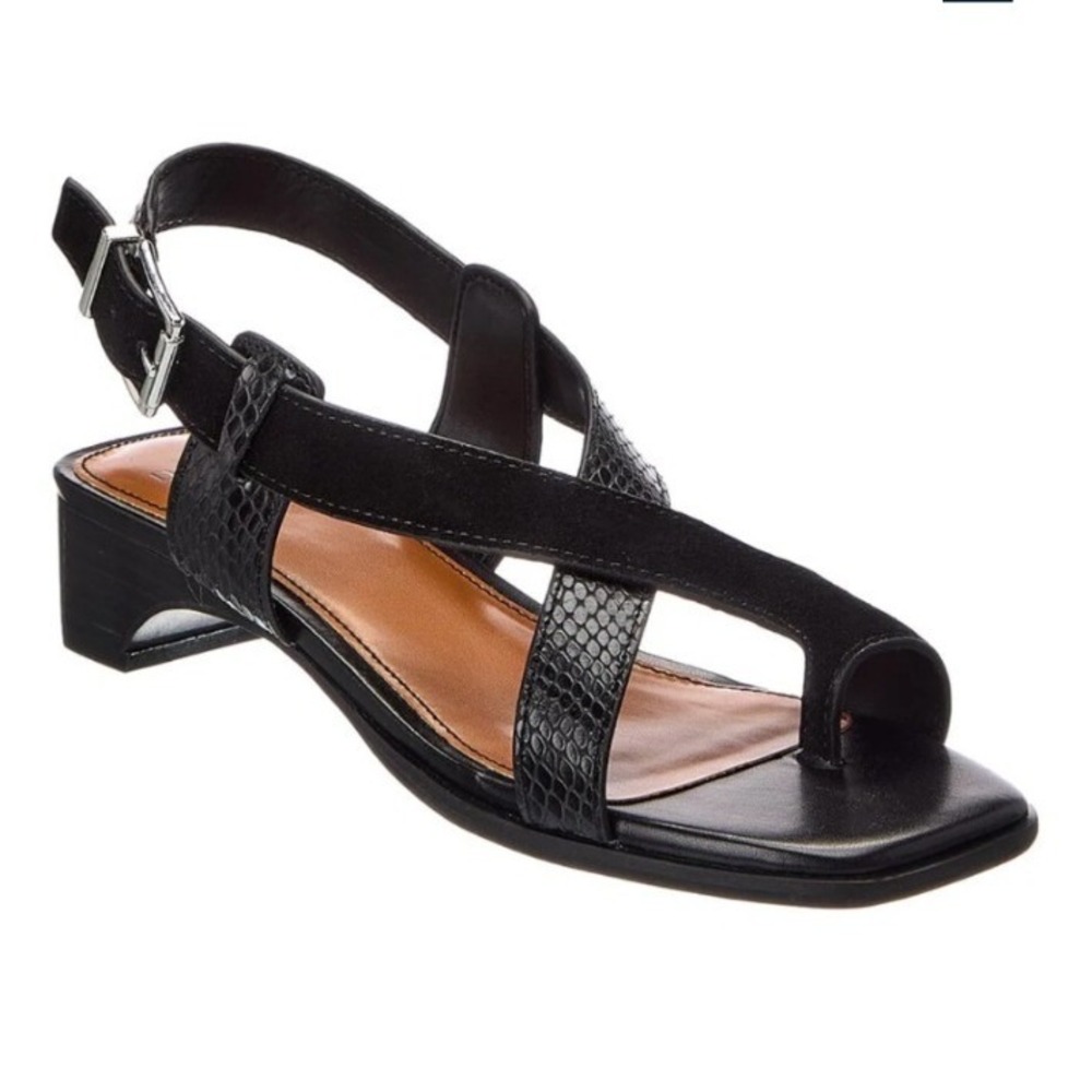Donald Pliner Charita Women's Black Strappy Square Open Toe Sandal - Size 11M